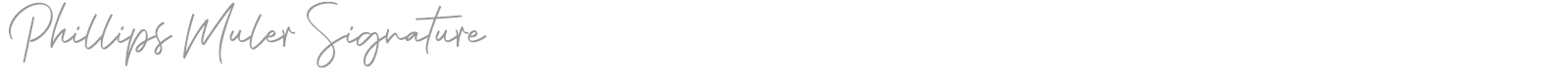 Phillips Muler Signature font preview